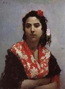 Raimundo de Madrazo y Garreta A Gypsy France oil painting artist